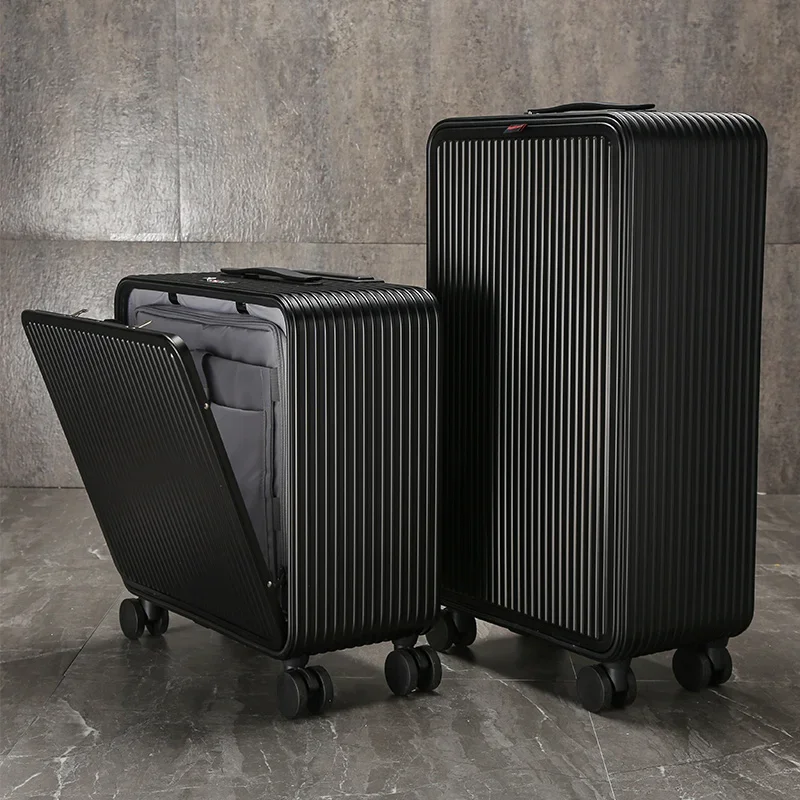 Yierxin side opening all aluminum magnesium alloy suitcase 20 inch luggage compartment