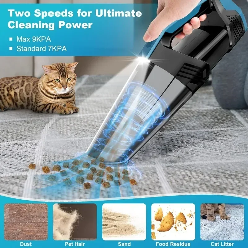 Handheld Cordless Car Vacuum Cleaner Portable Lightweight and Powerful Suitable for Car, Home, Office and Pet Hair