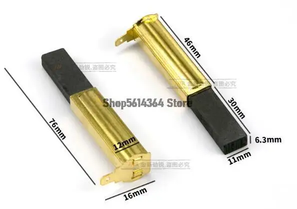 Pair Carbon Brush Holder for Vacuum Cleaner Motor, 6.3*11*30mm BillionPower Cleaning Machine Motor Carbon Brush Accessory