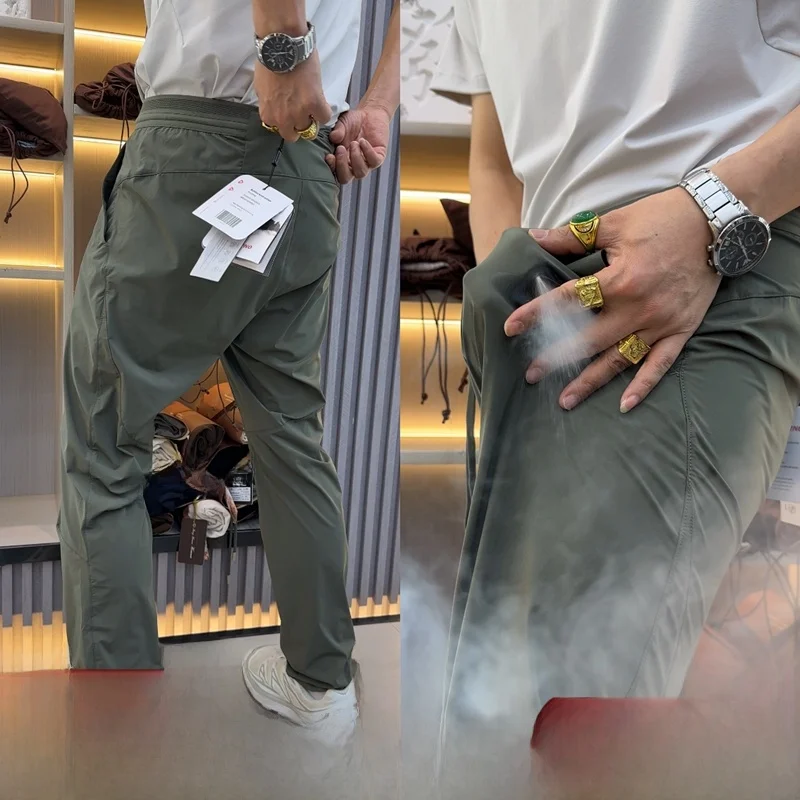 PATERNO Treasured Lightweight Quick Dry Breathable Summer Sport Elastic Casual Pants Fashionable Urban Straight Leg Nylon