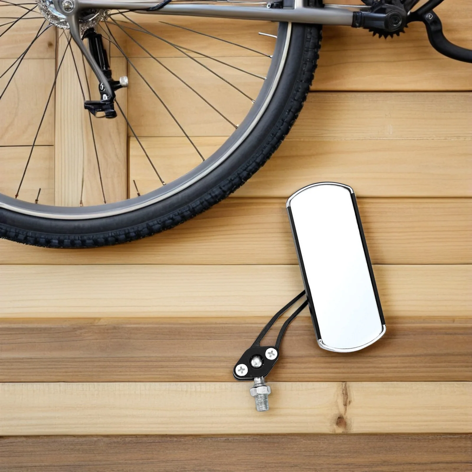 مجموعة مرآة الدراجة قابلة للدوران، تصميم أنيق مدمج، زاوية واسعة، رؤية واضحة، مرآة الرؤية الخلفية لمقود 22.2 مم باللون الأسود