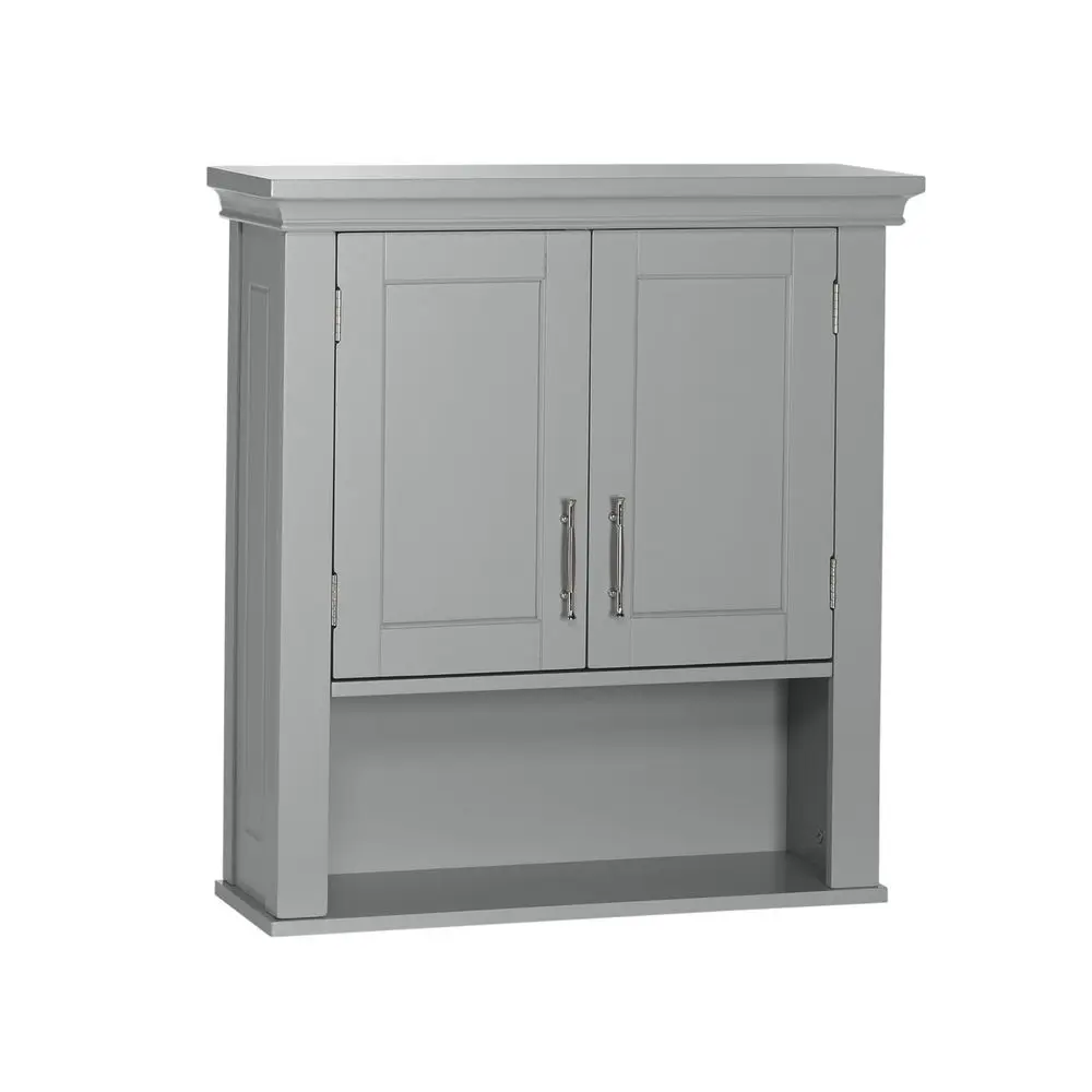 

Somerset TwoDoor Bathroom Storage, Gray Wall Cabinet, Grey, Set 1
