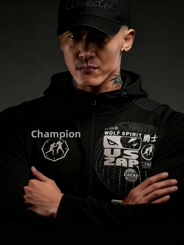 

Мужская толстовка-худи VSZAP: повседневная, хлопковая, на молнии, с защитой от сминания, износостойкая, влагоотводящая, комфортная