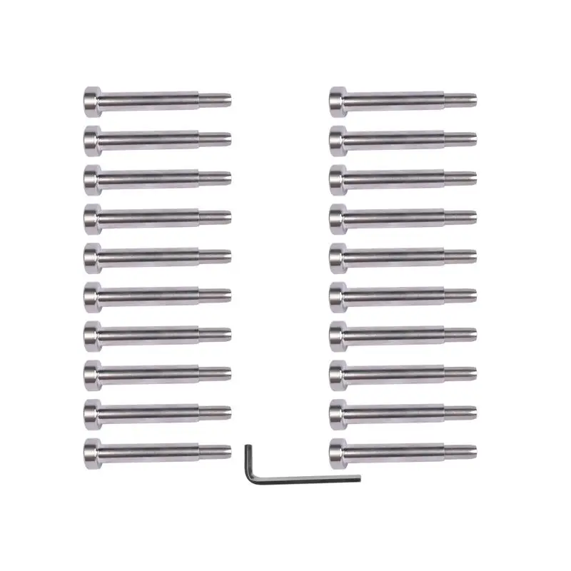 

Комплект крепежных винтов из нержавеющей стали с гаечным ключом для тросовых кабелей диаметром 3/16 дюйма — 20 шт.