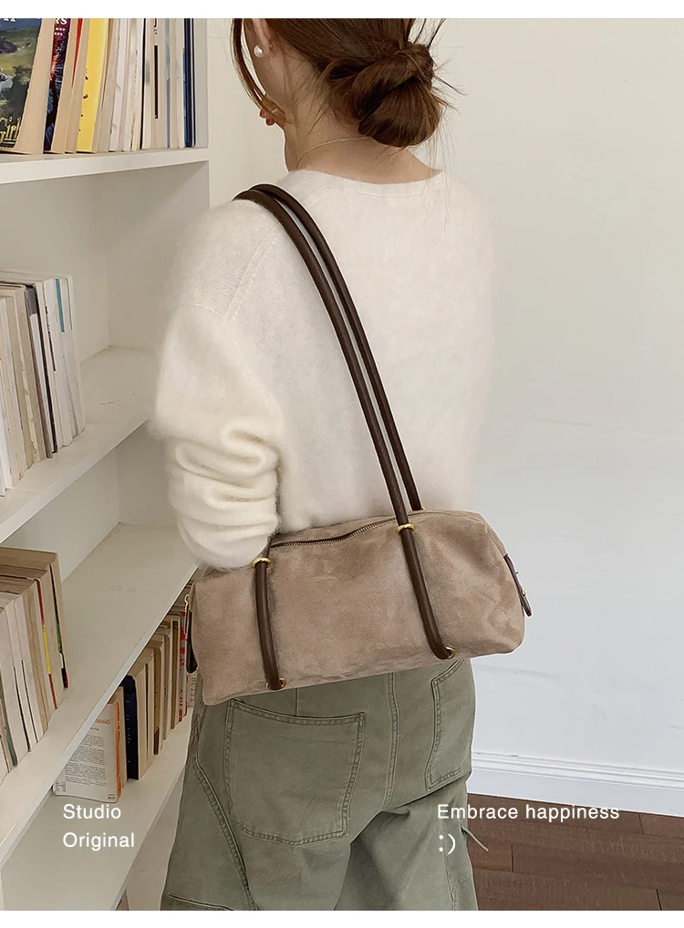 Bolso de Hombro Retro Estilo Francés para Mujer, Nuevo Modelo 2026, Ligero, de Lujo, Pequeño, de Alta Gama, Tipo Bowling