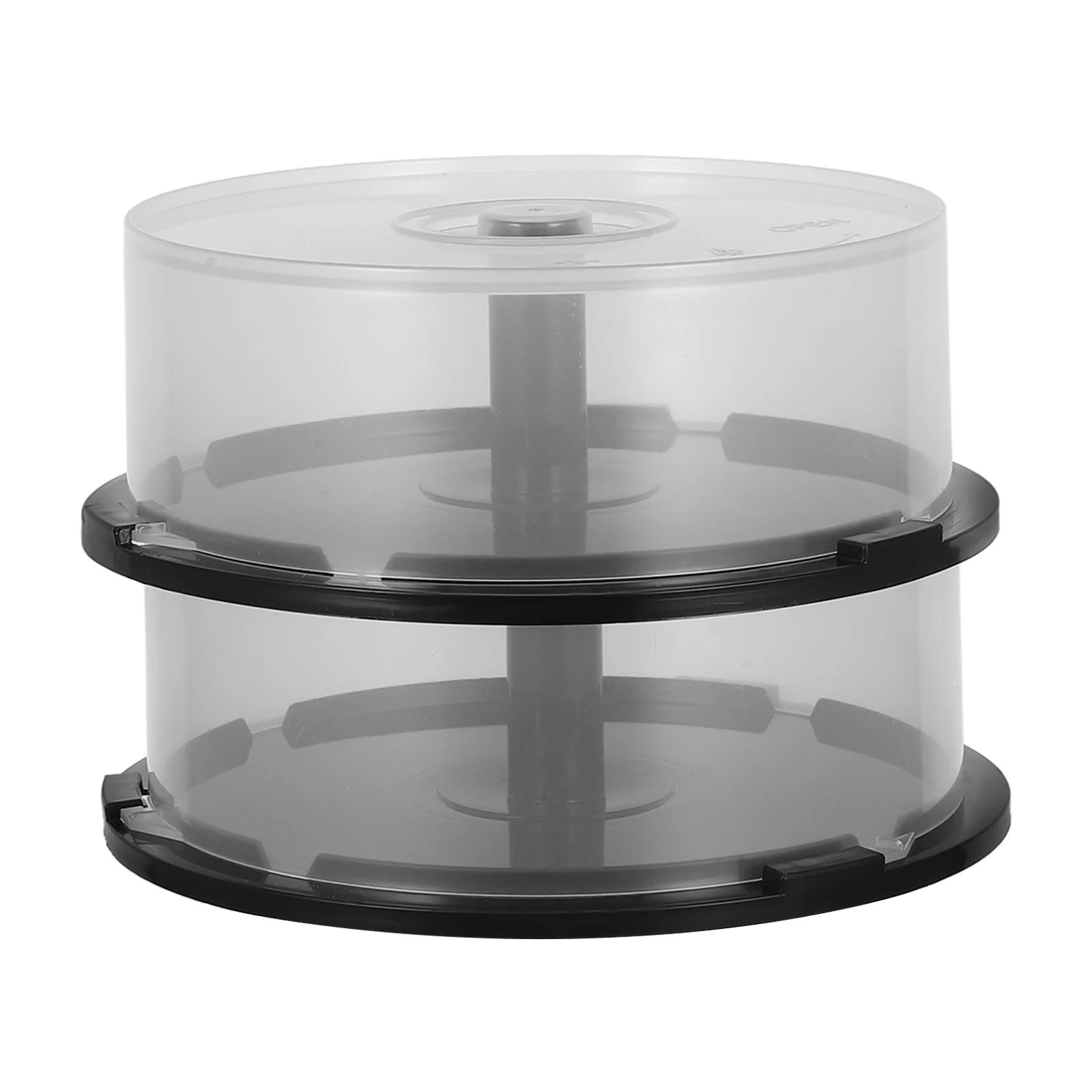 2 Pcs Cd/dvd Disc Cakebox Spindle Movie Holder Bin Storage Boxes Empty Bucket Rack image 2