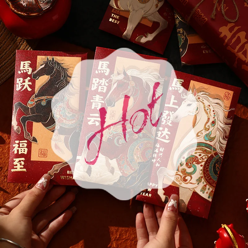 

Horse Year 2026 Red Envelopes Chinese New Year Red Envelopes Spring Festival Party Favors Lunar Year Of The Horse Red Pockets