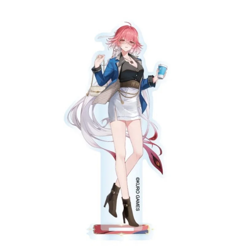 Game Wuthering Waves Anime Rover Female Changli Phoebe Jiyan Acrylic Figure Stand Keychain Desk Decor Plate Gifts 15cm