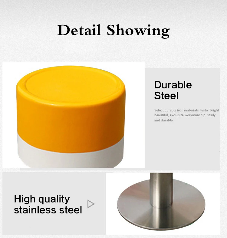 Wholesale Modern Simple Round Fiberglass Kitchen Bar Stools Low Stool for Dining Hotels Gyms