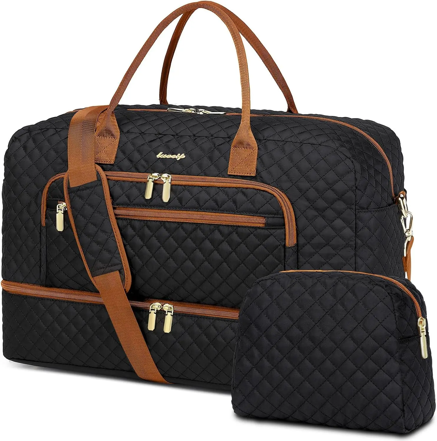 

Женская дорожная сумка-даффл с отделением для обуви и водонепроницаемым карманом — большая сумка для ручной клади для поездок на выходные и коротких путешествий