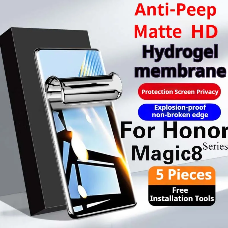 Magic8Pro Matte Displayschutzfolie für Honor Magic 8Pro Privacy Hydrogel Film Magic8 Pro Soft HD Anti-Peeping Blue Vollständige Abdeckung