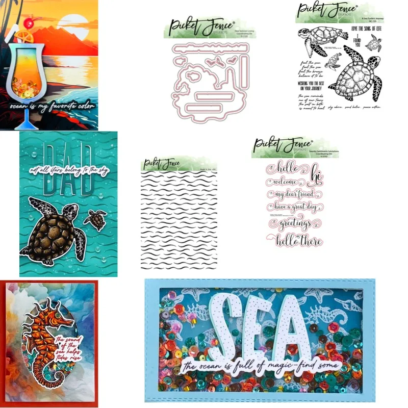 Find Me by the Sea Word Metal Cutting Dies And Stamps For Scrap Booking Stencil Embossing Mold DIY Paper Cards Craft Cutting
