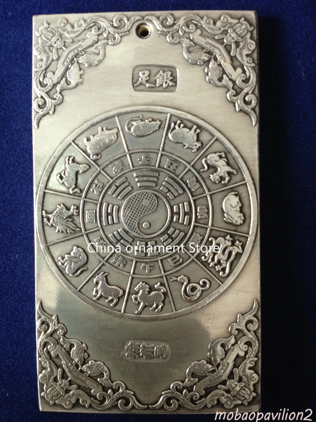 Collected Old Silver Guan Kwan Yin Buddha Dragon Statue Nepal Thangka