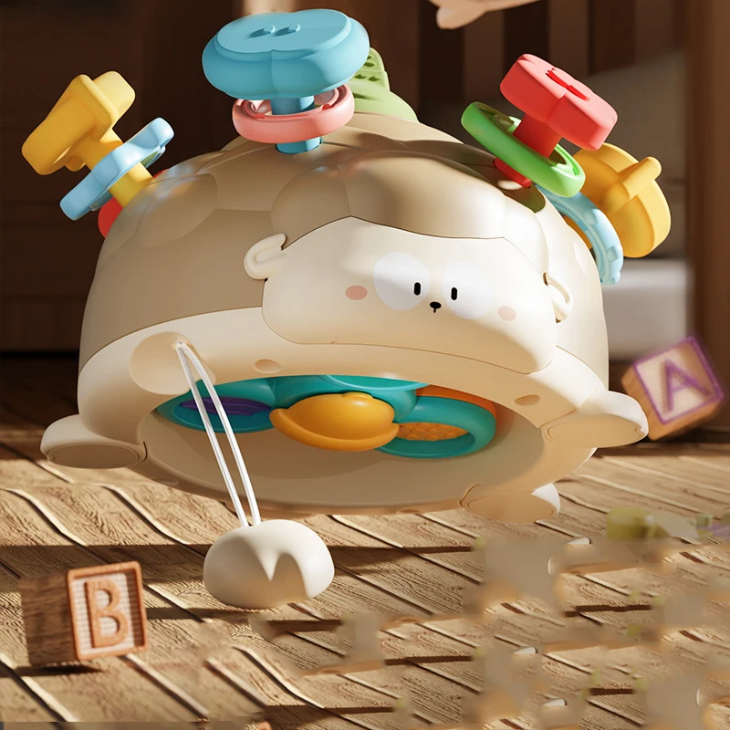 عضاضة الأغنام المصنوعة من السيليكون الملون - لعبة مضغ بدرجة الطعام مع خشخيشة وتدريبات حسية وتخفيف اللثة المهدئة للأطفال