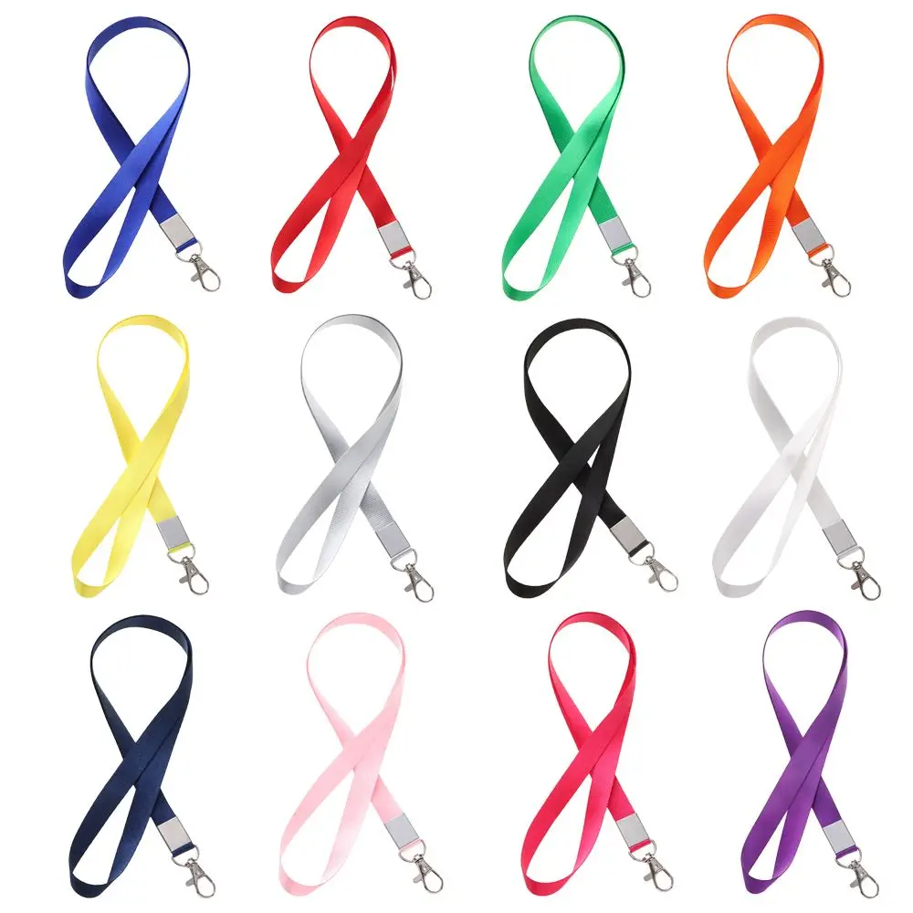 1Pcs Colorful Thicken Name Tag Fashion Neck Strap Lanyards ID Card Holder Badge Holder Lanyard Hanging Rope