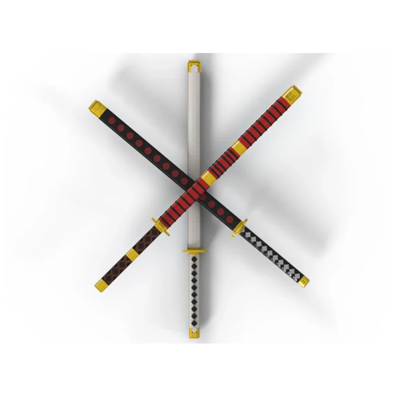 Espada de bloques de construcción, juguetes samuráis, armas frías, juguetes para niños, regalo, marco de espada, conectar ladrillos, juguetes para niños, pieza de Anime japonés