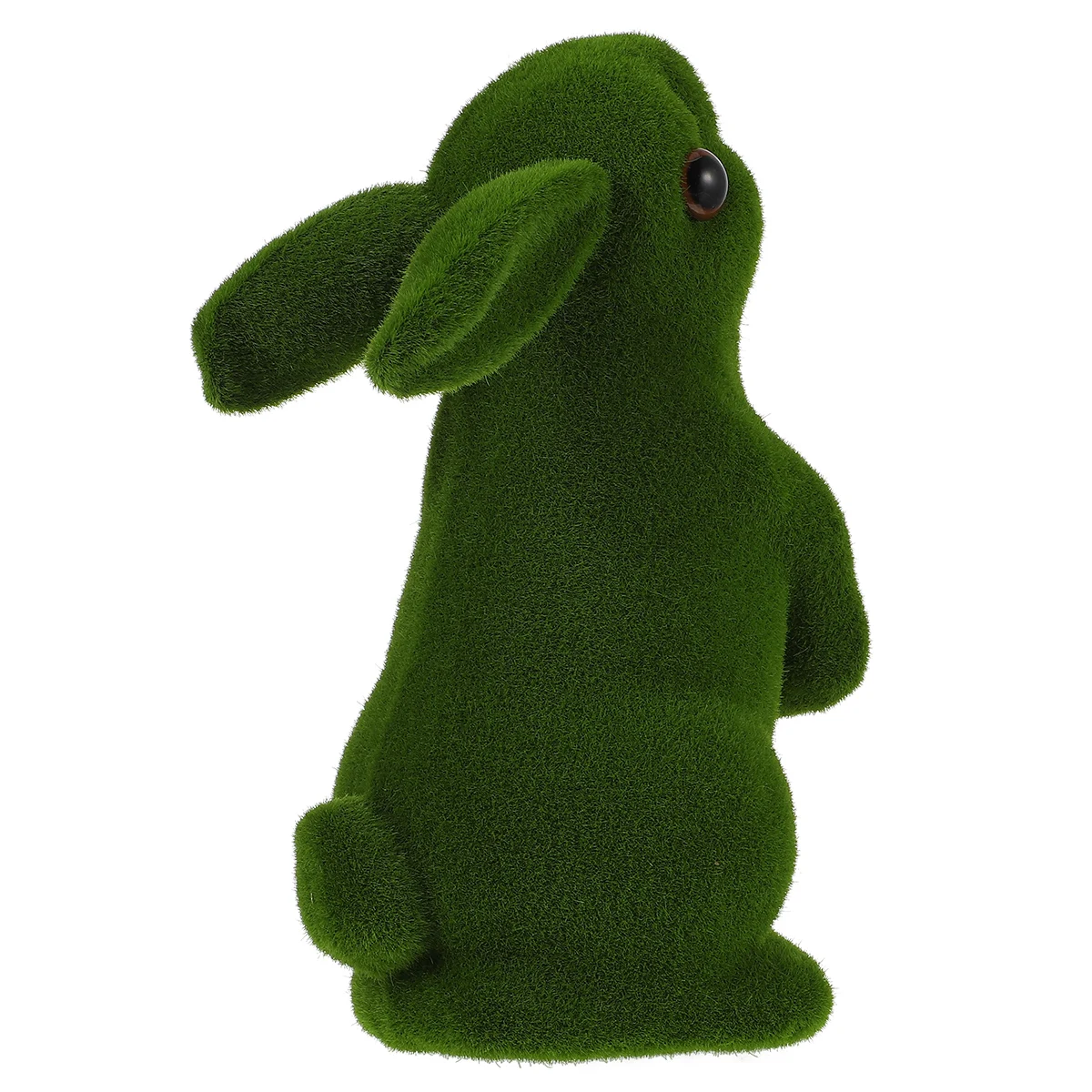 

Simulation Rabbit nament Non fading Lightweight Decor Flocking Moss Adornment Plastic Flower Home Bedroom Reusable