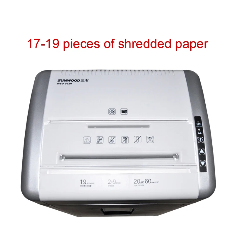 9620 paper shredder  machine for paper 19 sheets, CD, Pin  ,nail ,Pvc card