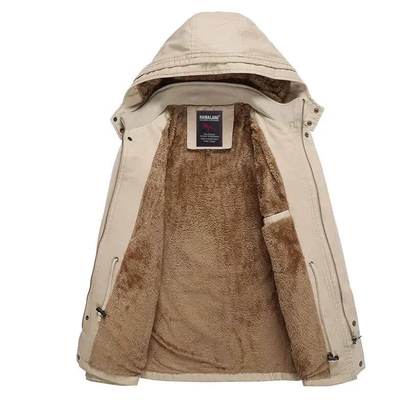 الرجال عارضة غسلها الصوف مبطن سترة منتصف طول سترة واقية معطف كبير الحجم العصرية الخريف الشتاء نمط جديد المبيعات المباشرة #3