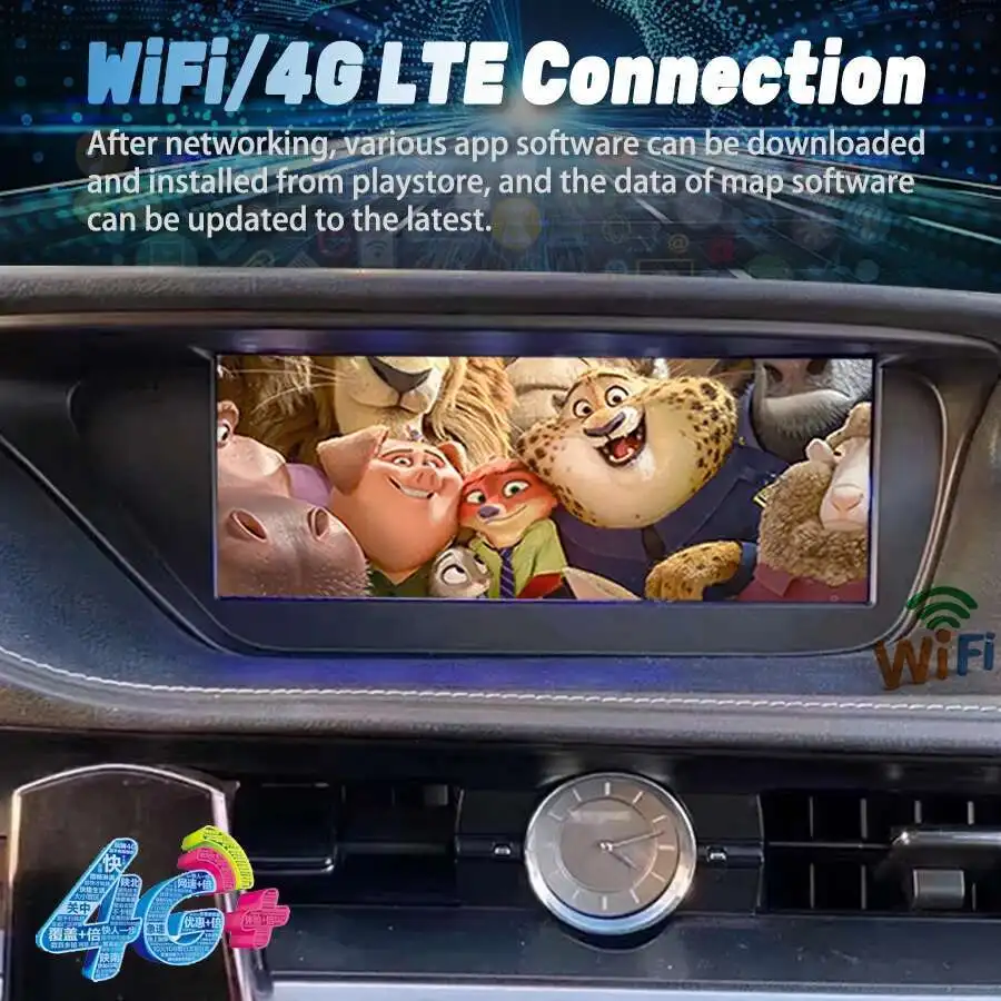 10,25-дюймовый экран Android 14, для Lexus ES350 ES400 ES250 ES300h CarPlay, автомобильное авторадио, стерео GPS-навигация, мультимедийный видеоплеер