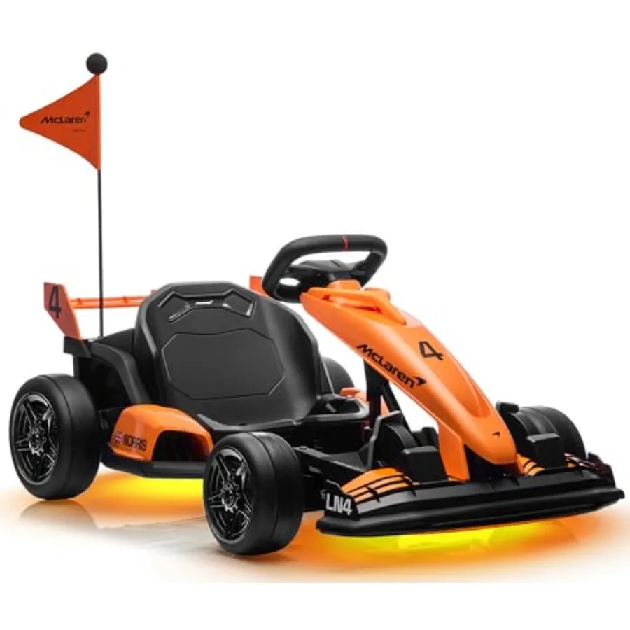 

Электрический дрифт-карт на аккумуляторе 36В 9Ач с регулируемым сиденьем, двухскоростной гоночный карт с двигателями 250Вт, красная рама