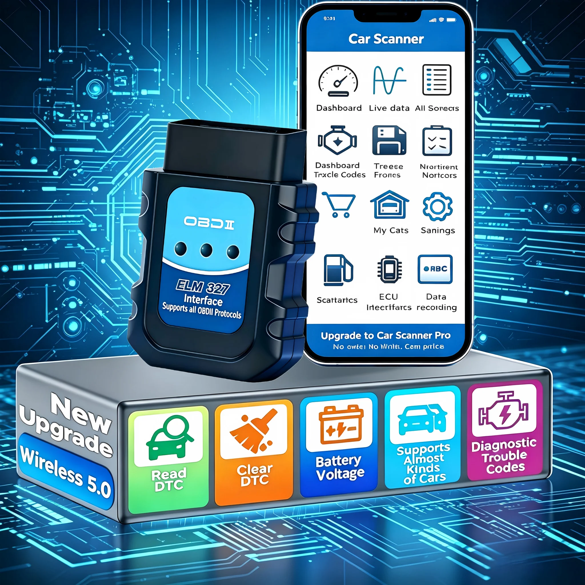 New ELM327 OBD2 Mini Code Reader Scan Tool Bluetooth Car Scanner For Android Diagnostic-Tool OBDII OBD 2 For A