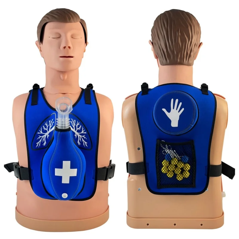 يمكن ارتداؤها الإسعافات الأولية التدريب Heimlich سترة الاختناق المدرب مع انسداد الرغام مكافحة الاختناق عائق المدرب سترة