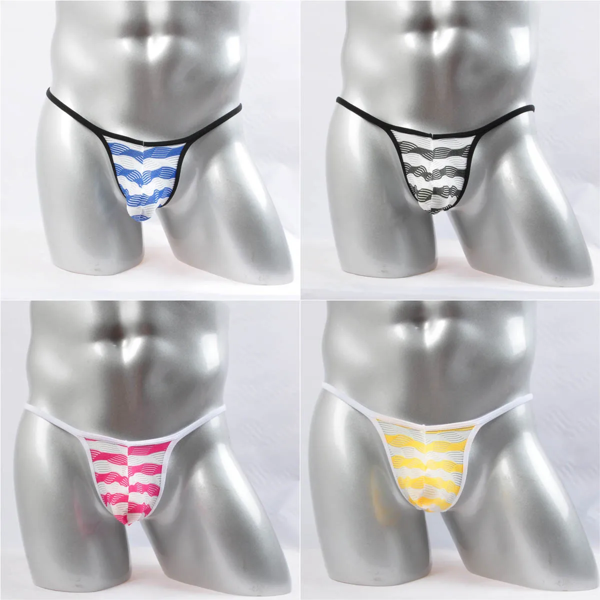

Minimal Thong Men's Underwear Micro String Briefs Male Mini Bikini G-string Low Rise Tiny Tangas T-back Lingerie Sheer Mesh Soft
