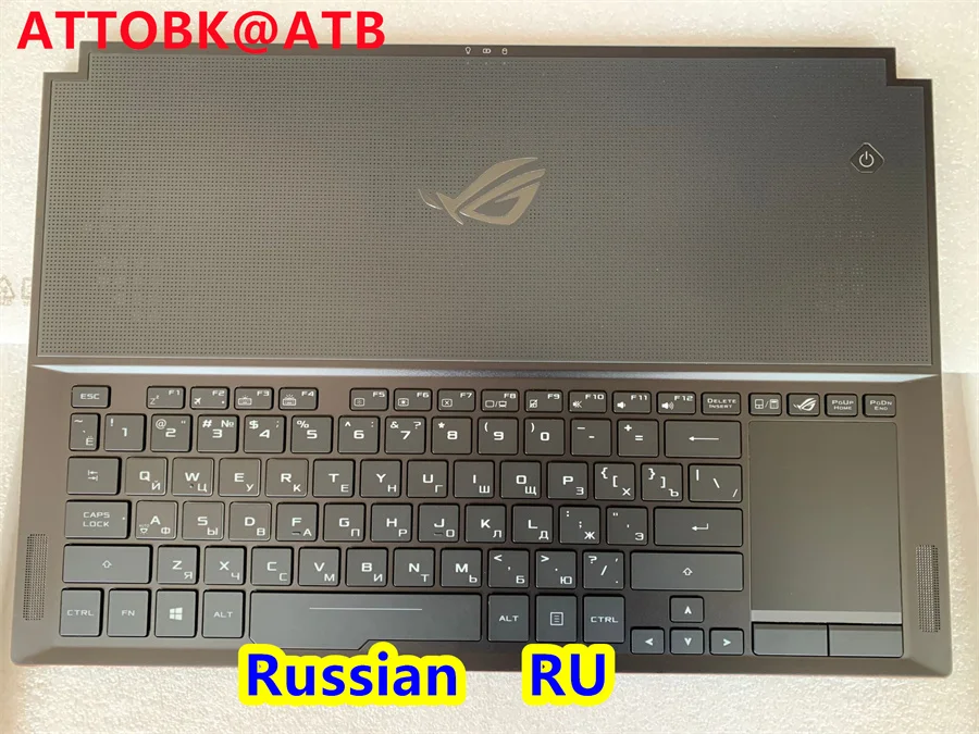 Imagem -04 - Teclado para Notebook Russo Inglês sp Latino para Asus Rog Zephyrus Gx501 Gx501v Gx501vsk Gx501vi Gx501vik Retroiluminado com Tampa c Novo