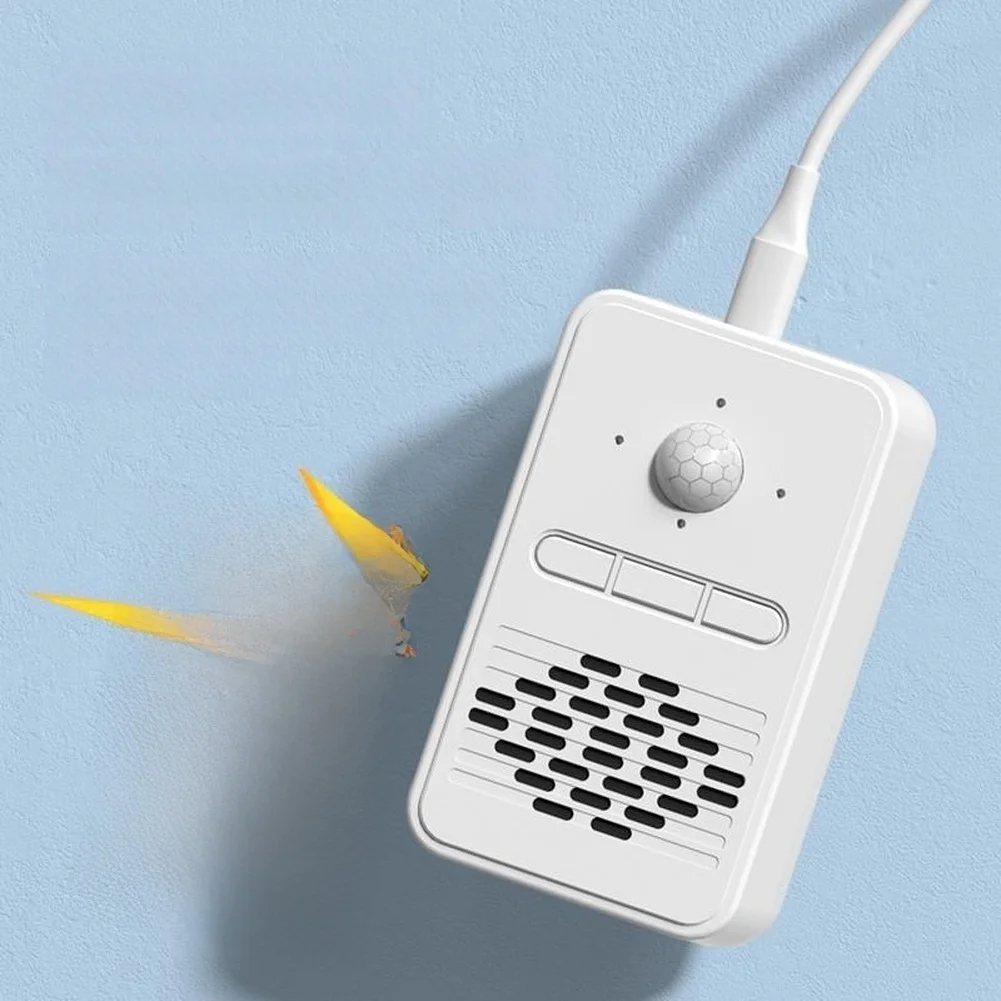 Auto-Activating Rechargeable Doorbell with 20 Greetings and Volume Adjustment for Store Doors and Reception Areas