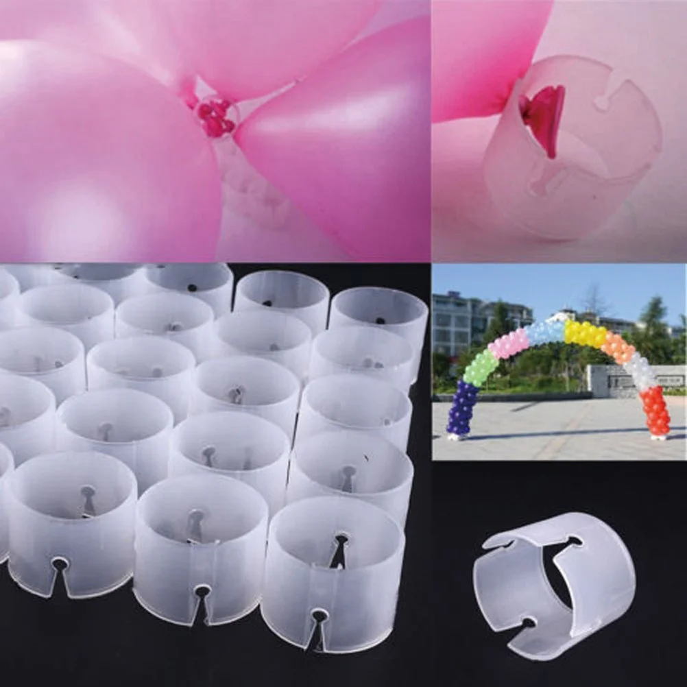 

20Pcs Balloon Arch Connectors Plastic Clips Balloon Ring Buckles for Wedding Party Birthday Graduation Decoration