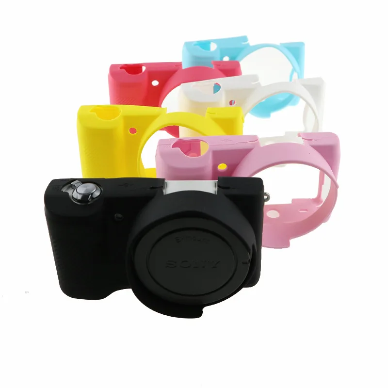 Silicon Rubber Armor Skin Case Body Cover Protector for Sony Alpha A5000 A5100 A6000 Mirrorless Camera Protective Soft Video Bag