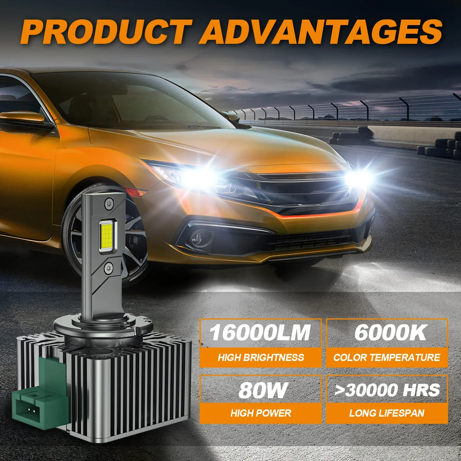 2 قطعة D3S D3R LED الطيران الألومنيوم و ABS المصابيح الأمامية 240 واط 6500 كيلو سوبر وايت HID زينون تحويل عدة