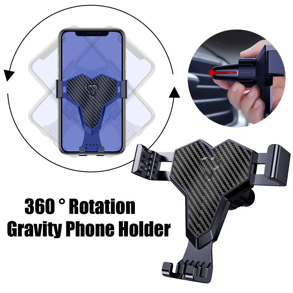 

Car Dashboard Air Conditioning Vent Scalable Gravity Phone Mount Holder Auto GPS Navigation Clip Bracket Stand Accessories