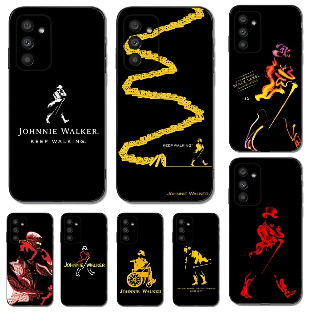 J-JohnnieS Walker Logo Phone Case for SamsungS24,S23,S22,S21,S20 Ultra Pro S10,S30Plus,20 Ultra Black Cover