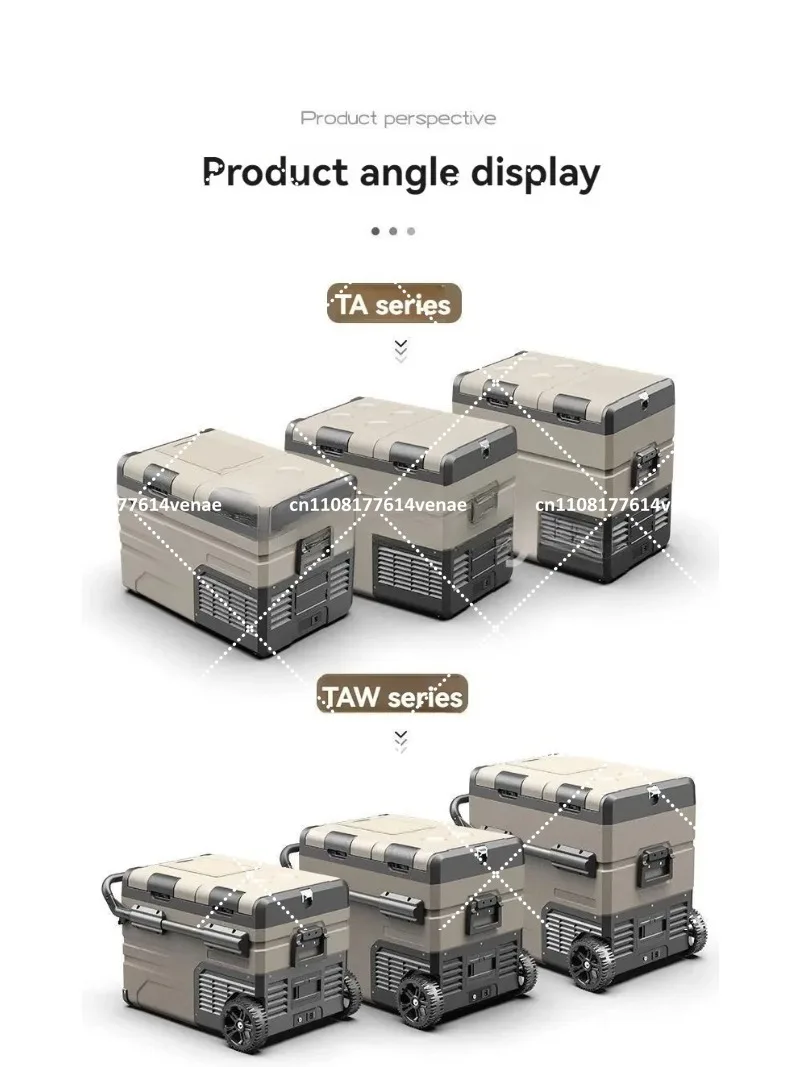 Portable Dual Door Refrigerator Freezer 35L 45L 55L Dual Temperature Control Quick Cooling Car Fridge