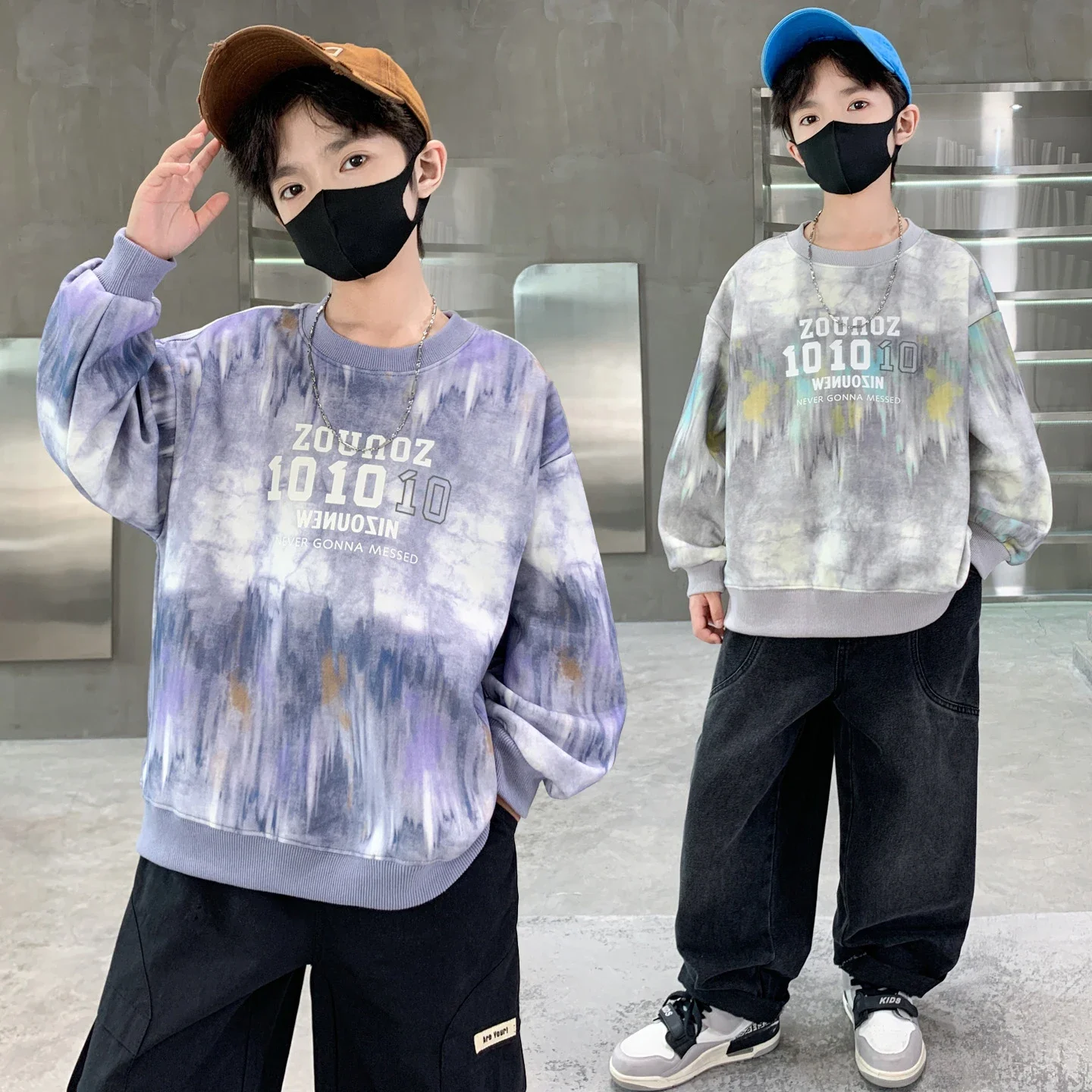 

2025NewBoys' Spring Autumn 2025 New Fashion Personalized High Quality Sweatshirt.4-15year