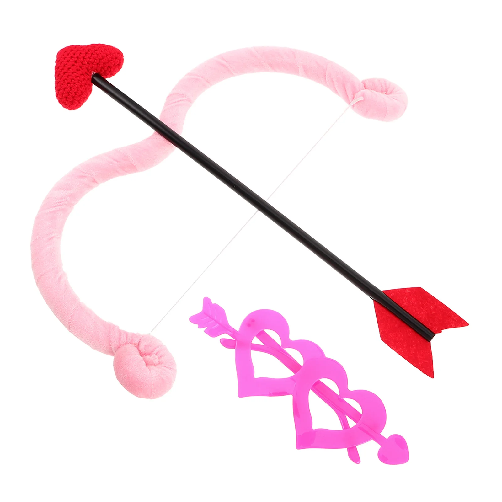 1 Zestaw Romantycznych Akcesoriów Walentynkowych: Kupidyn, Serce, Kokarda, Strzały, Okulary, Dekoracja na Imprezę, Kostium Cosplay