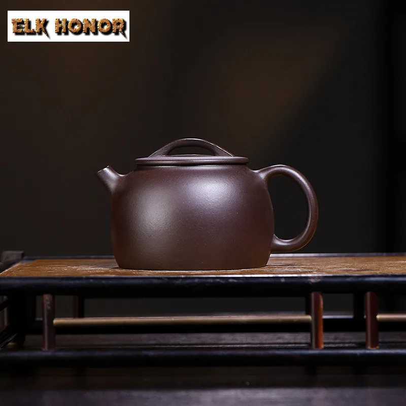 180ml Boutique Yixing Purple Clay Teapot Handmade Hanwa Pot Raw Ore Old Purple Mud Tea Maker Infuser Kettle Chinese Zisha Teaset