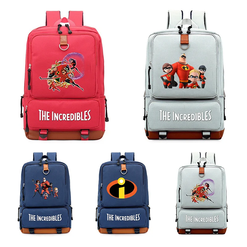 

The Incredibles Teenagers School Book Bag Shoulder Portable Backpack Men Women Travel Daily Rucksack Mochila