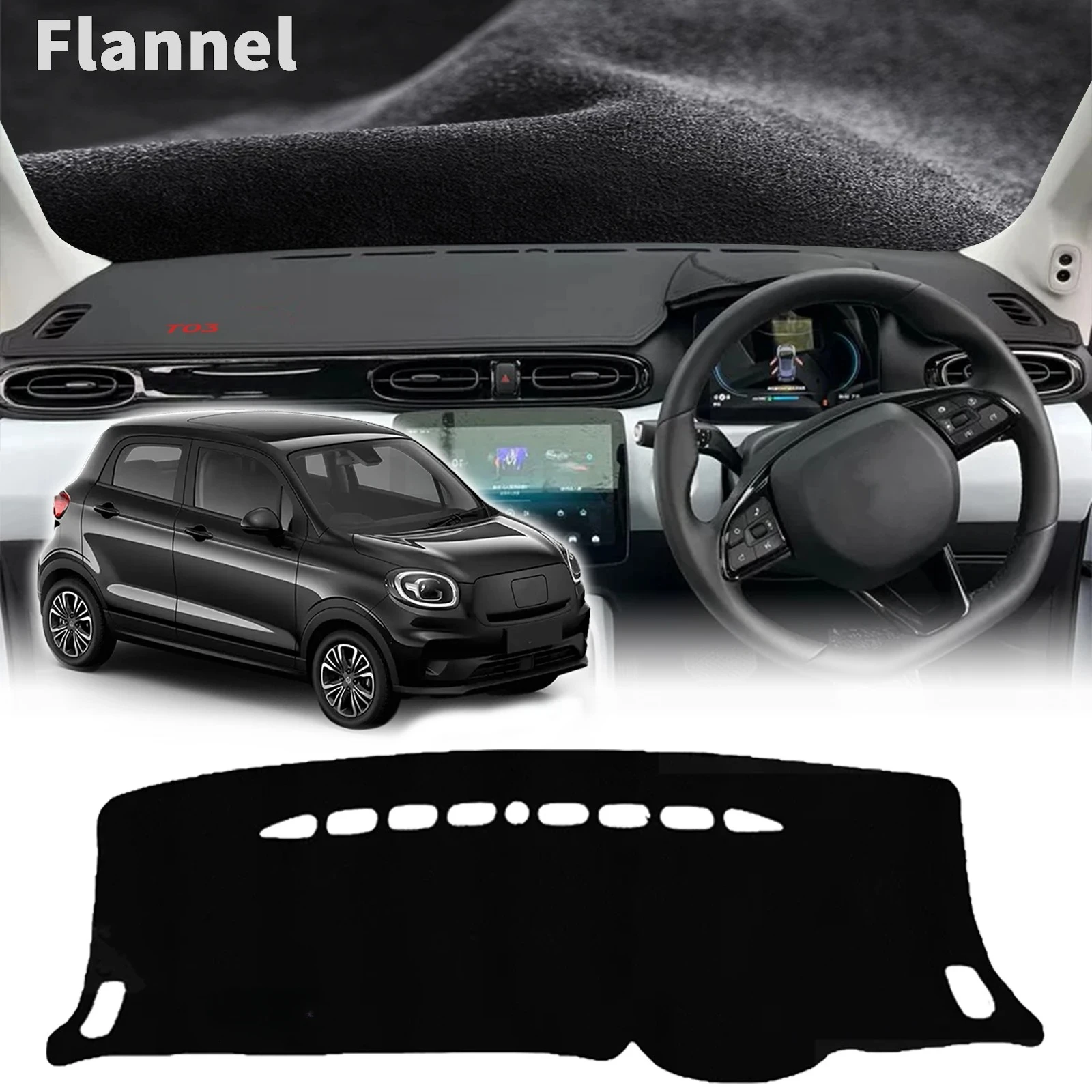 

fit for Leapmotor T03 RED WHITE Car Dashmat Dashboard Cover Pad DashMat Sunshade Protective Carpet Accessories