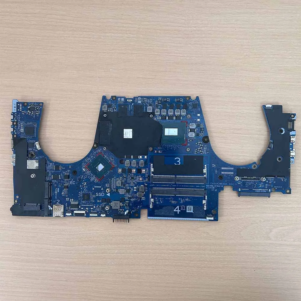 DA0XW2MBAG0 For HP Zbook 15 G5 With I7-8850 N19P-Q3-A1 T2000 Laptop Motherboard Notebook Mainboard Accessories Tested 100% Work