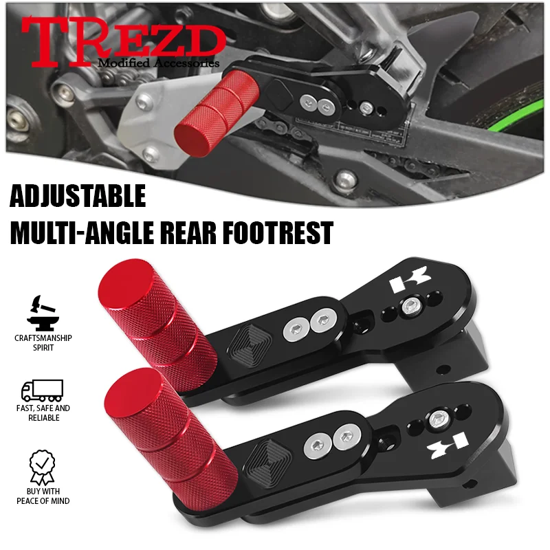 

Multi-angle Adjustable Footrests For VERSYS650 1000 NINJA400 650 1000SX H2 SX ZH2 SE GTR1400 Motorcycle Telescopic Rear Foot Peg