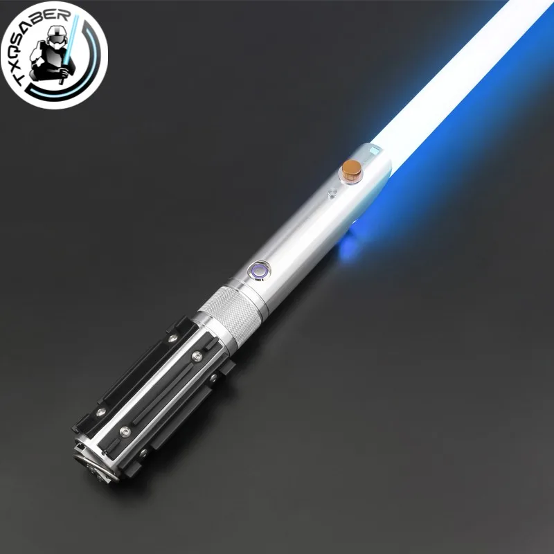 TXQSABER Heavy Dueling Metal RGB Light Saber Colors Chaning Sound Fonts Smooth Swing Gesture Ignition Jedi Cosplay Sword Kids Toys
