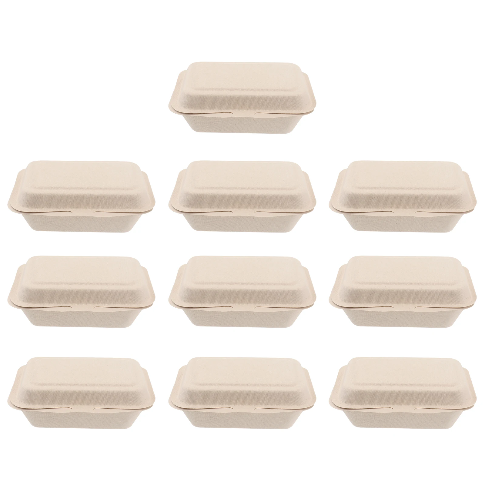 

50 Pcs Eco Friendly Hamburger Boxes Leak Proof Containers Meal Prep Food Storage Paper Boxes Portion Control Takeout Serving