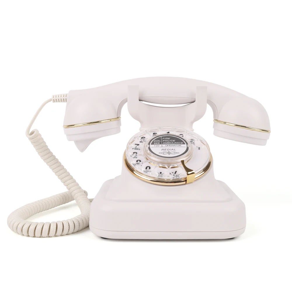 Retro Corded Home Phone Classic Analog Phone Old Fashioned Antique Landline Phone for Home Office Hotel