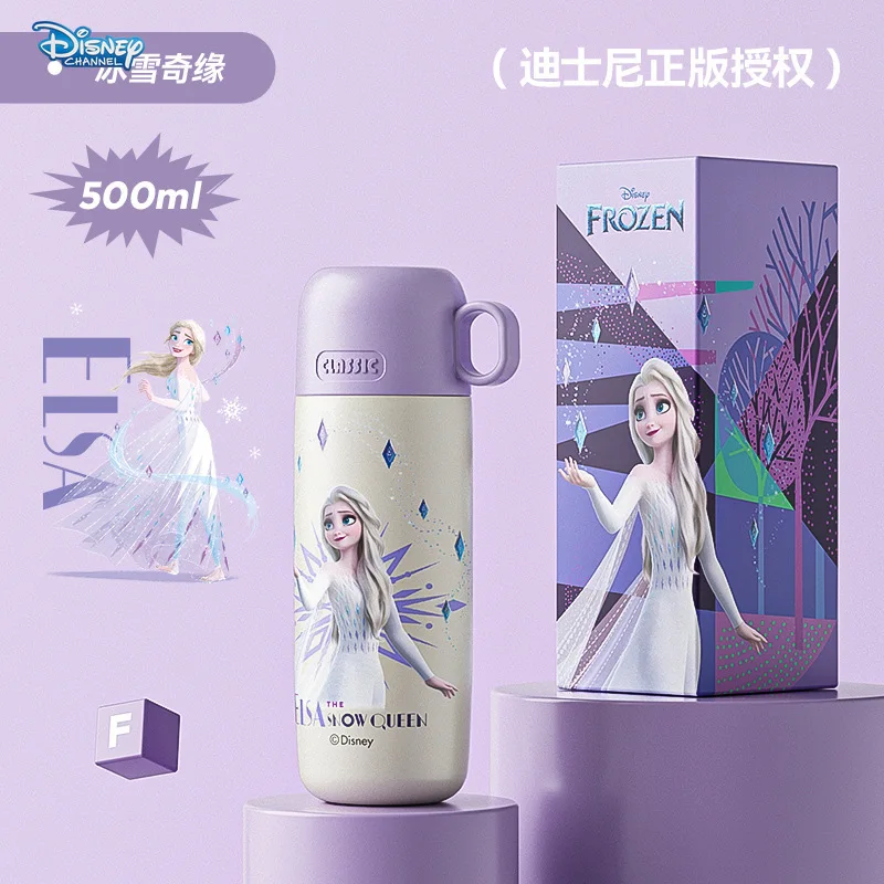 Disney Mickey Elsa Princess Insulated Mug 316 Stainless Steel Food Grade Material Children's Mug Buzz Lightyear Three Eyes Mug