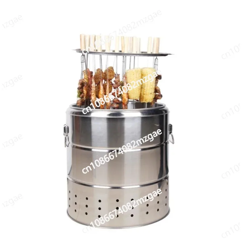 Home Outdoor Hanging Stove Charcoal Grill Indoor Stainless Steel Oven Kitchen Accessories High End Luxury Smokeless Barbecue