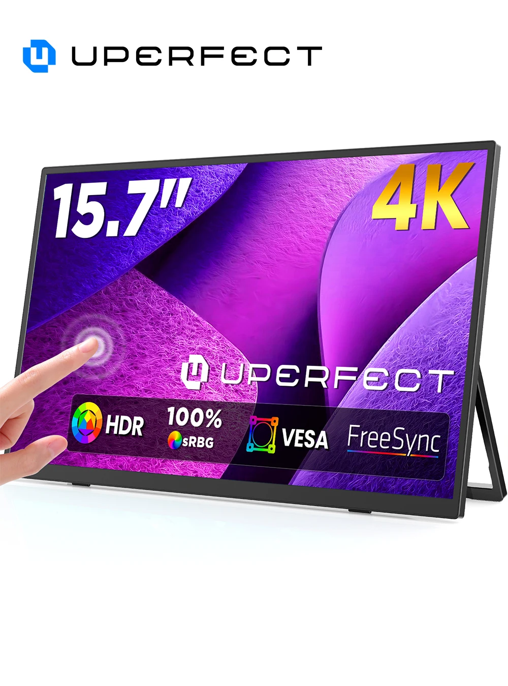 Gaming Console And Monitor - UPERFECT 4K draagbare monitor touchscreen 15,7”