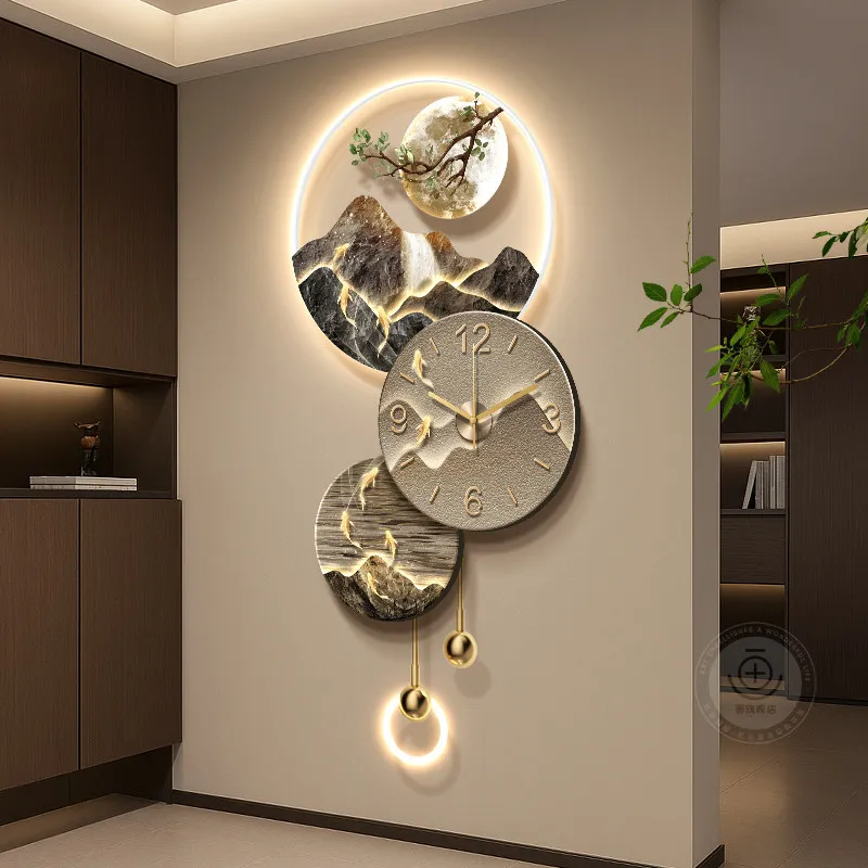 Minimalist Vintage Wall Watch Art Mural Xenomorph Silent Aesthetic Design Clock Wall Simple Restaurant Horloge Murale Wall Decor